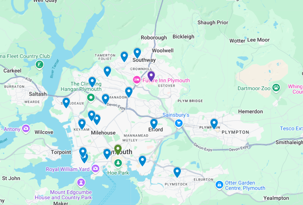 outreach A picture of a building of Cattedown Social Club